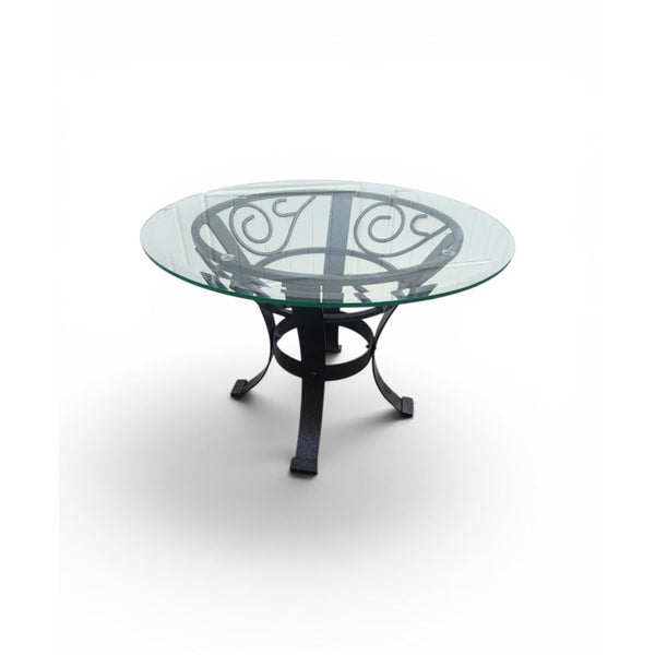 Glass Top Decorative Metal End Table