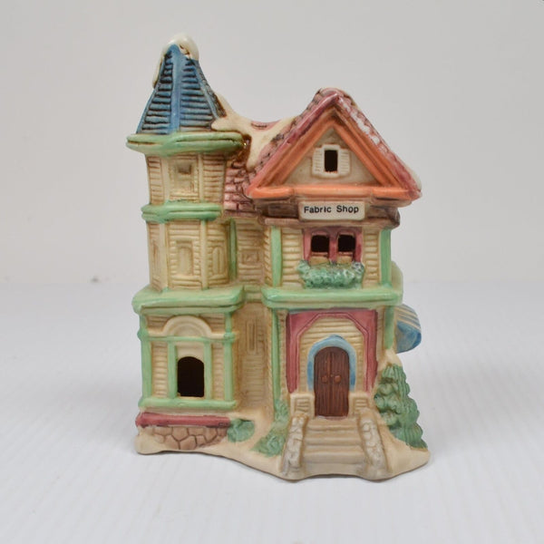 Lot 3 Porcelain Ceramic Christmas Village Houses / Bakery / Grocery with Lights