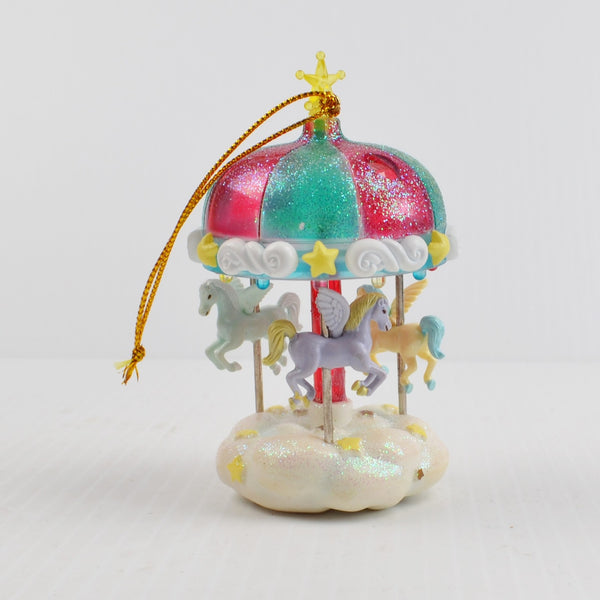 Vintage Pegasus Carousel Christmas Ornament - Horse Carousel Christmas 1996