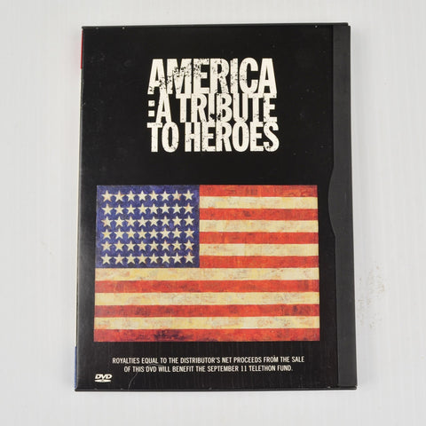 America: A Tribute To Heroes (DVD, 2000) Patriotic Music, Celebrity Thanks 9/11