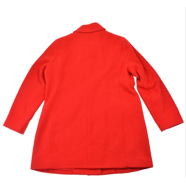 J. Crew Women’s Red Peacoat Wool Blend Size 16 Double Breasted Stadium Coat