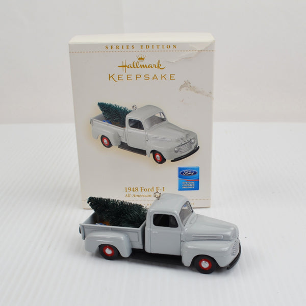 Hallmark All American Truck Lot of 4  Keepsake Christmas Ornaments - Ford, Chevy