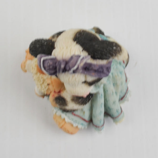 Mary’s Moo Moos “Moo Moo Had A Little Lamb” 1994 Enesco Girl Cow Lamb Figurine
