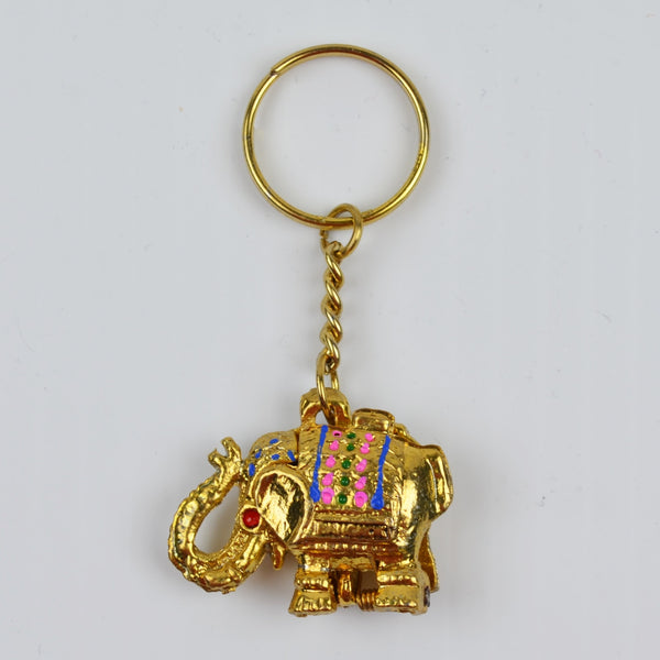 Elephant Locket Pendant Pill Box Key Chain Bangkok Thailand Souvenir (1127)