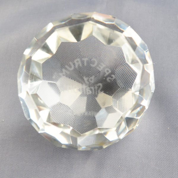 Tiffany & Co Faceted Crystal Ball Paperweight Spectrum by Stratton Art Glass 2.5