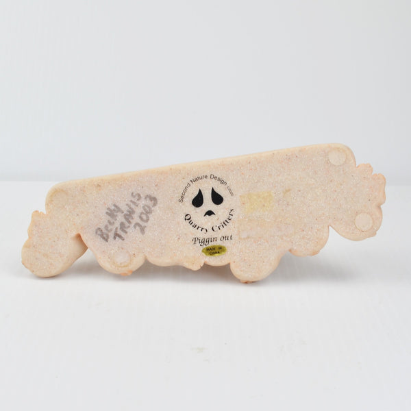 Second Nature Design Quarry Critters Piggin Out - Piglets Pigs Trough Figurine