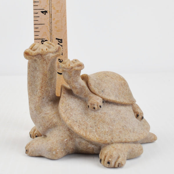 Quarry Critters Turtle Figurine "Tory & Taz" 2000 Carrying Second Nature Design