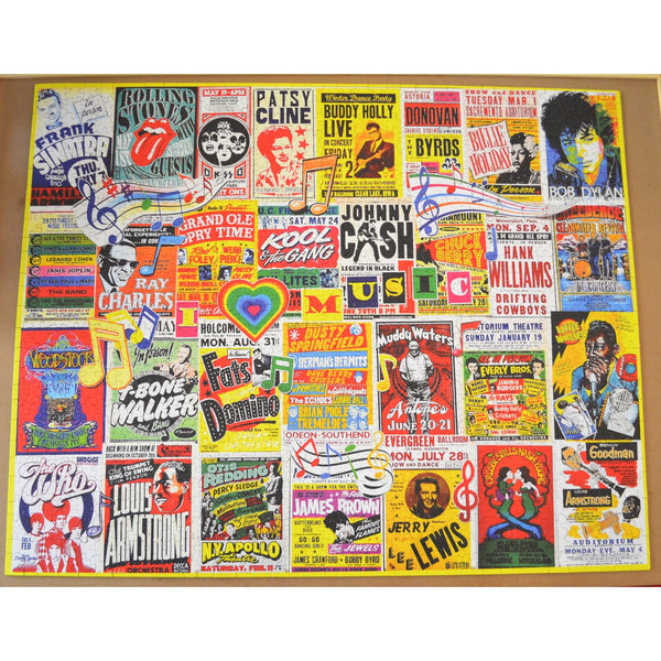White Mountain Collage Puzzle - I Love Music 1000 Piece Jigsaw Puzzle - 24 X 30