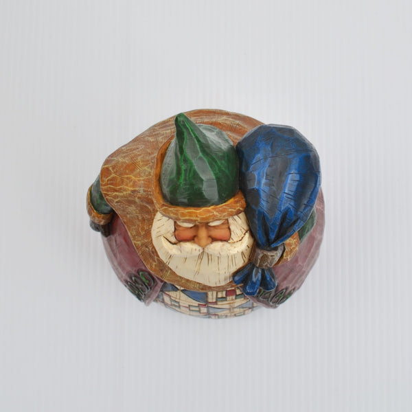 Jim Shore Heartwood Creek Santa With Bag Quilted 2002 Vintage 8.5” - In Box