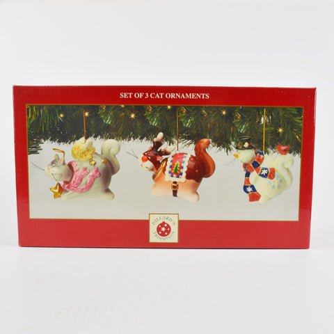 Dillard's Trimmings Cat Bobble Head Christmas Ornaments - Set of 3