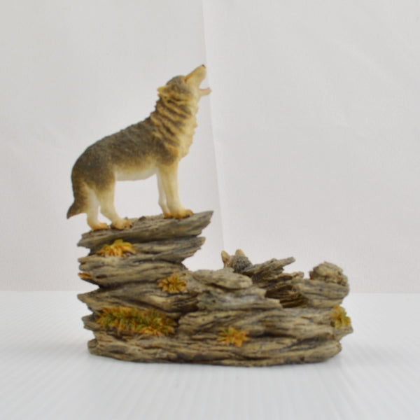 Wolf Pack Family Figurine Candle Holder Woodland Scene Wolf Pups by Westland