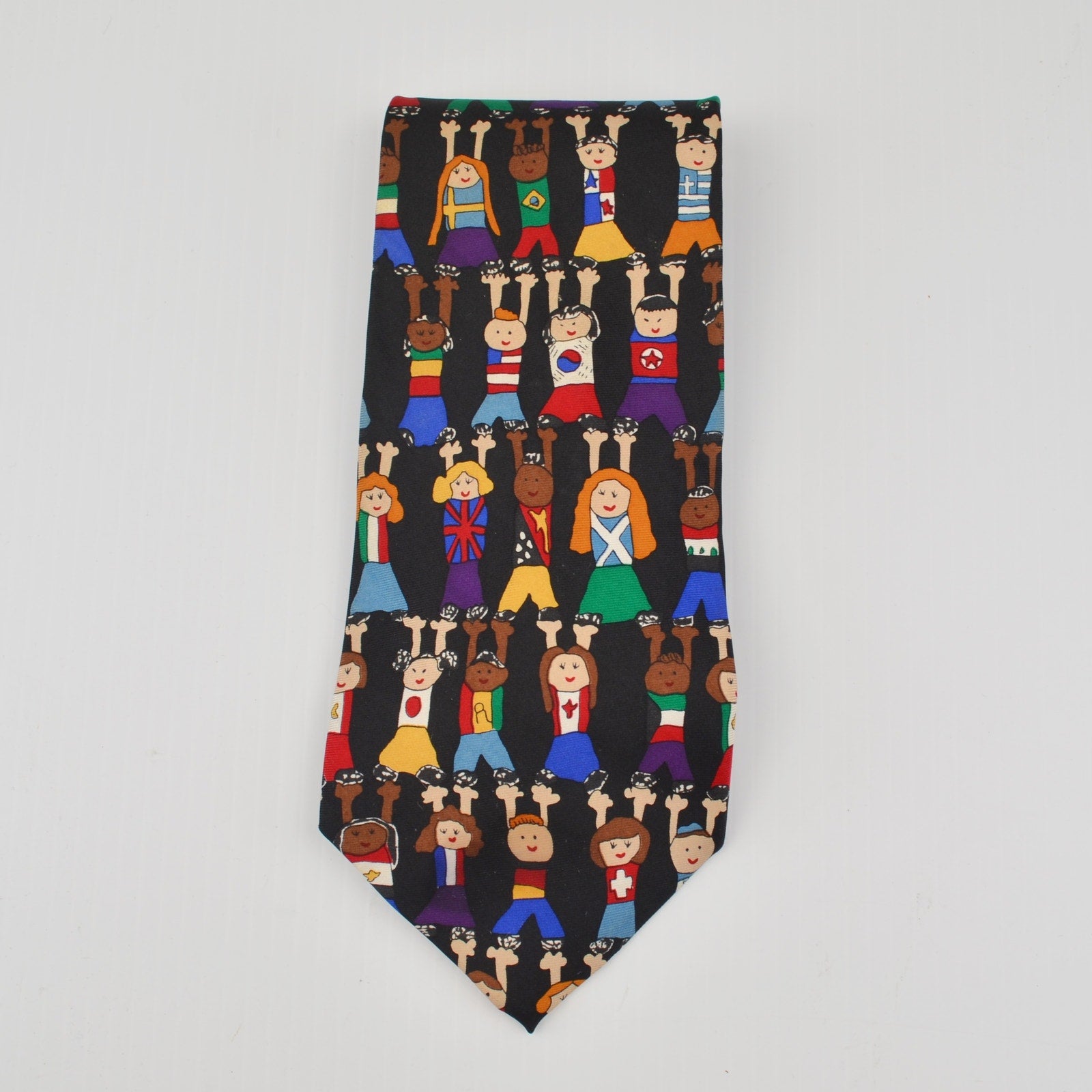 Save the Children Mens Necktie Silk "If We All Work Together" Leah Age 12 USA