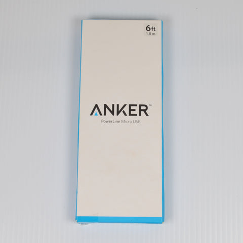 Anker Powerline Micro USB Charging Cable 6ft - Blue - Fast Charge