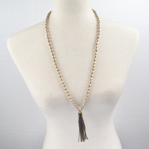 Noonday Bullet Casing Bead Strand Necklace - Heavy Long 30" Handmade in Africa