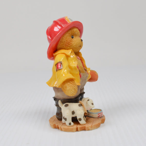 Cherished Teddies Kurtis D Claw Fireman Figurine CT961 Members Only 1996