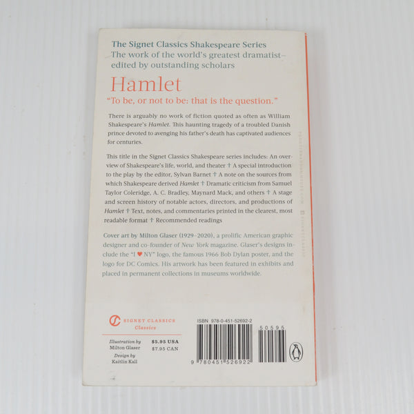 Hamlet by William Shakespeare - Signet Classic - New Cover Design