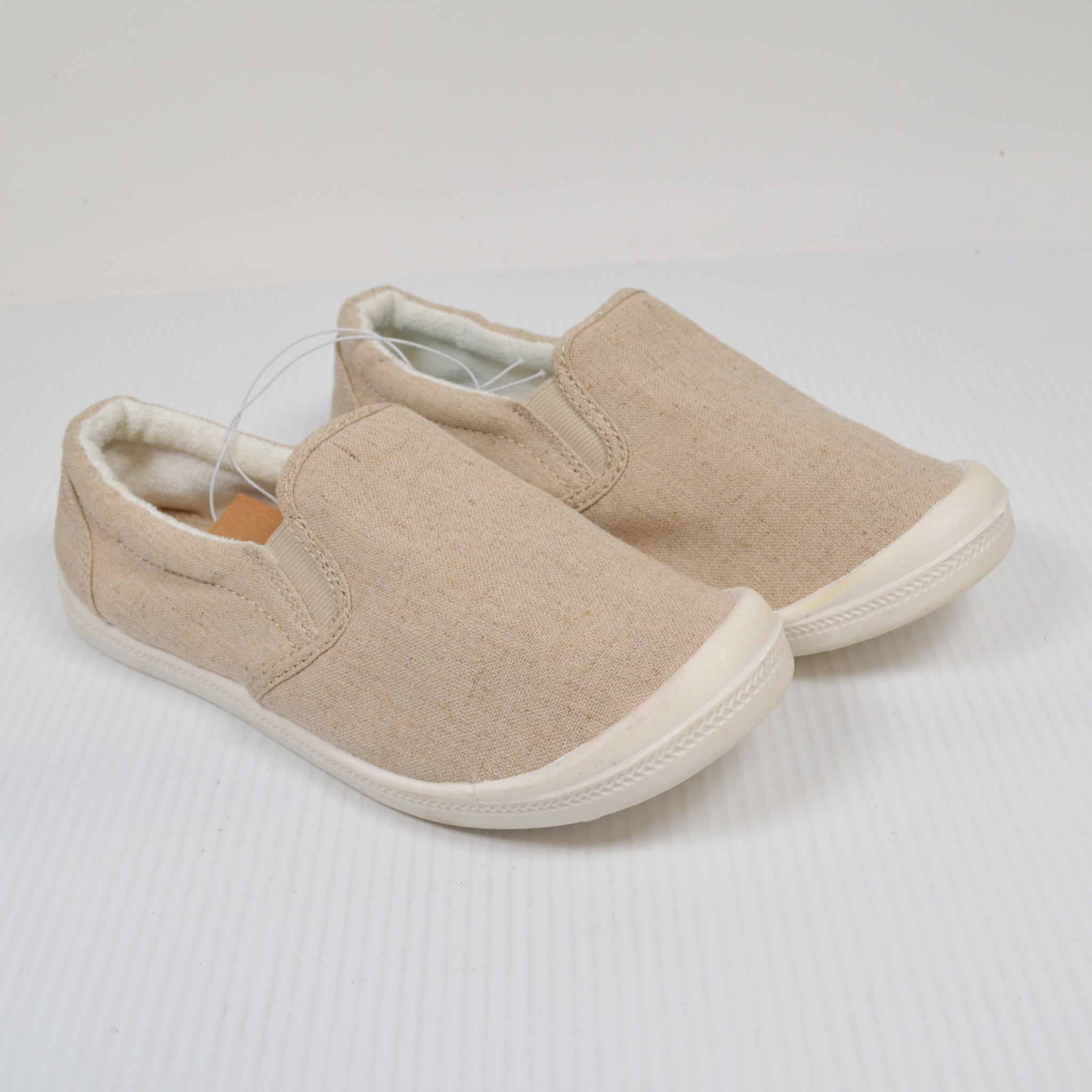 Mad Love Kasandra Womens Canvas Sneakers Slip On Loafers - Beige - Size 5w