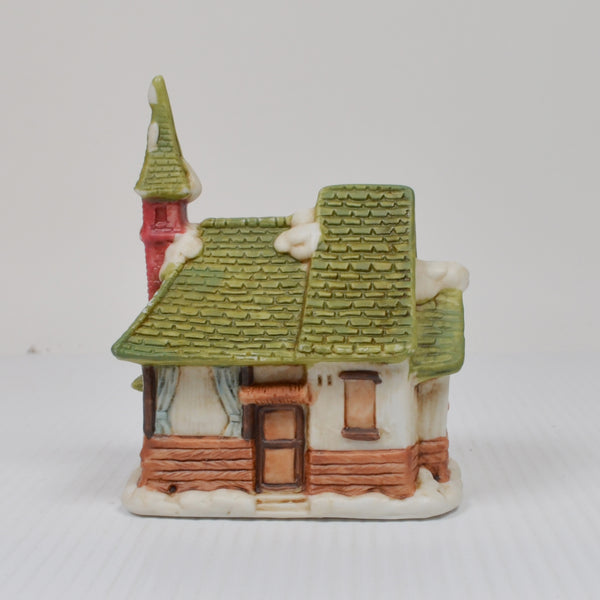 Lot 3 Porcelain Ceramic Christmas Village Houses / Bakery / Grocery Electric Light
