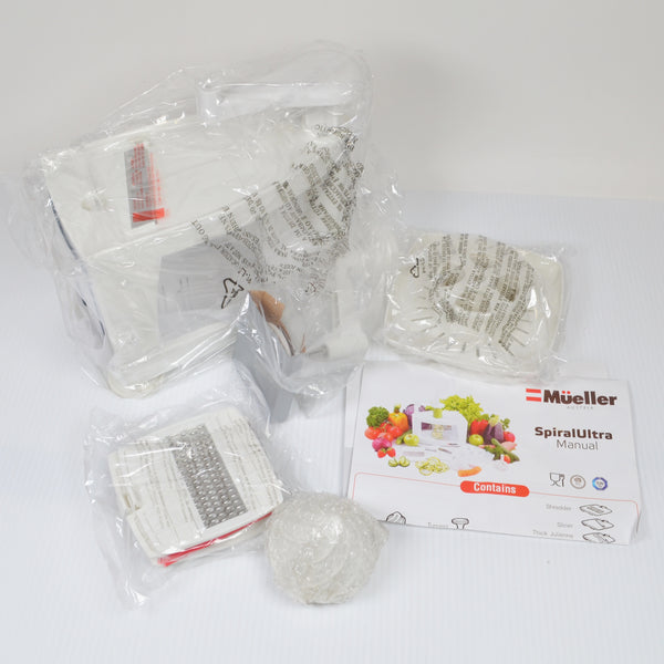 Mueller Spiral Ultra 4-Blade Spiralizer, 8 in 1 Spiral Slicer, Citrus Juicer + Cookbook