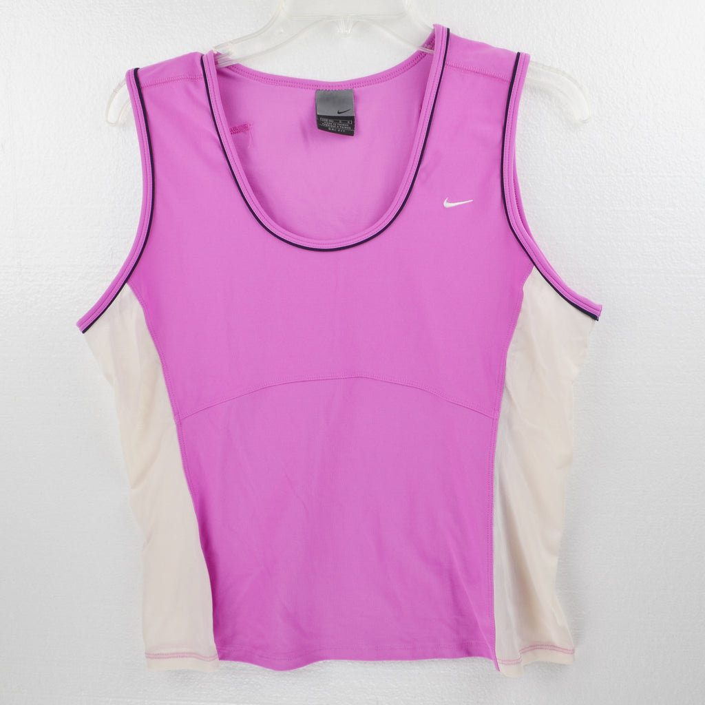 Nike Womens Workout Athletic Top V-neck Size Large Blue Sleeveless