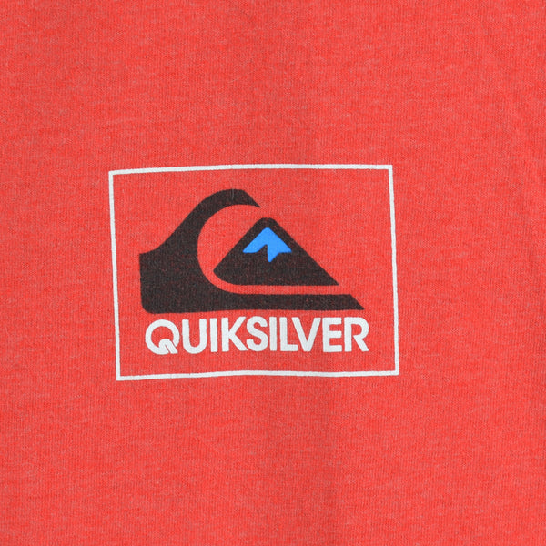 Quiksilver T-Shirt Red Graphic Logo Skate, Surf, Ride BMX - Mens Medium Shirt