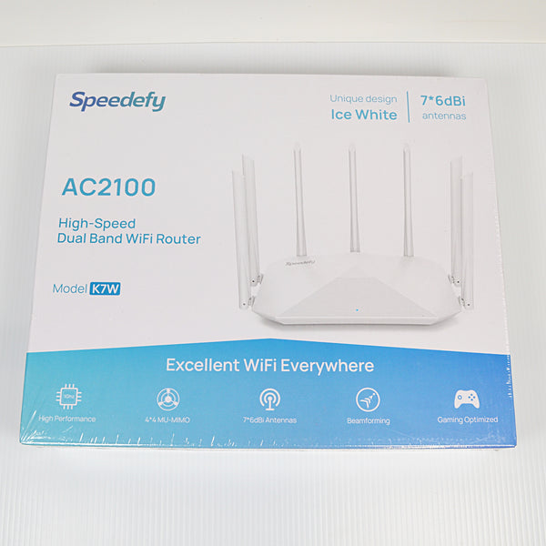 Speedefy K7 AC2100 Smart WiFi Wireless Router Dual Band Gigabit IPv6 4x4 MU-MIMO