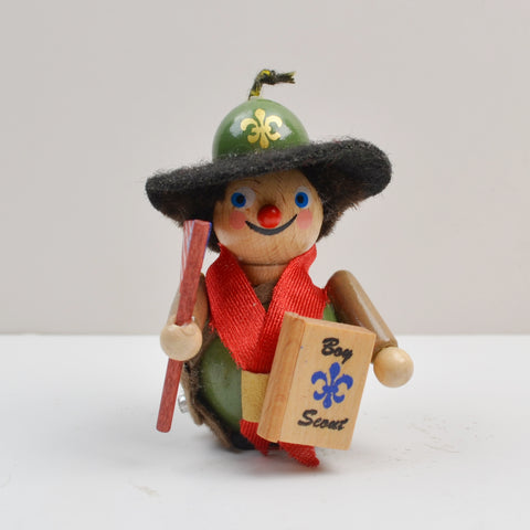 Vintage Steinbach Boy Scout Wooden Christmas Ornament Handmade In Germany