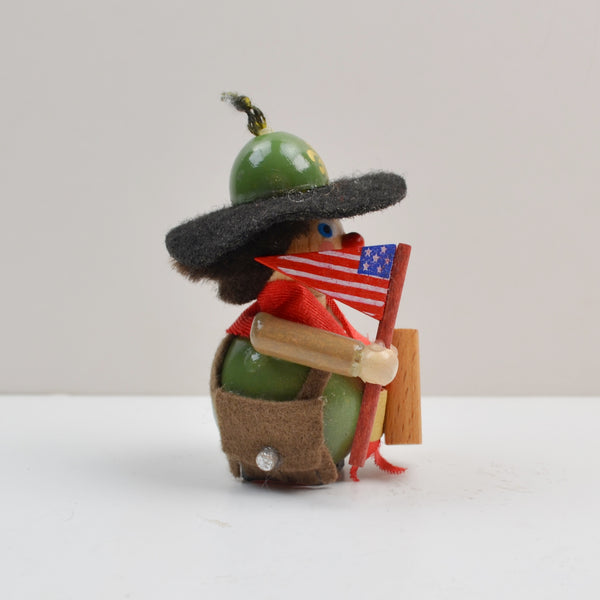Vintage Steinbach Boy Scout Wooden Christmas Ornament Handmade In Germany