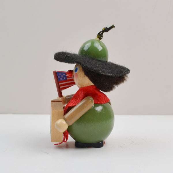 Vintage Steinbach Boy Scout Wooden Christmas Ornament Handmade In Germany