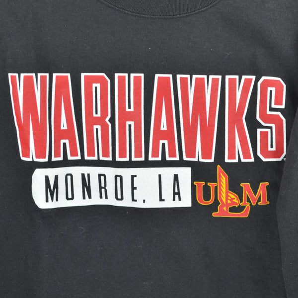 ULM Warhawks University Louisiana Monroe Russell Long Sleeve T-Shirt Large Black