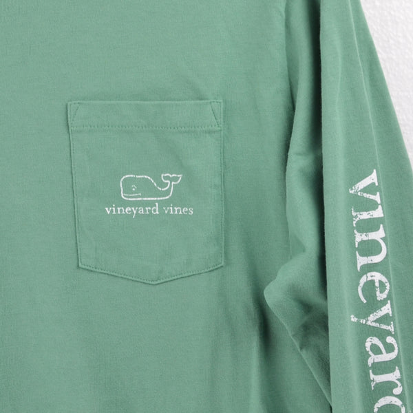 Vineyard Vines Long Sleeve Pocket Tee Shirt - Size XL (18) Boys Green
