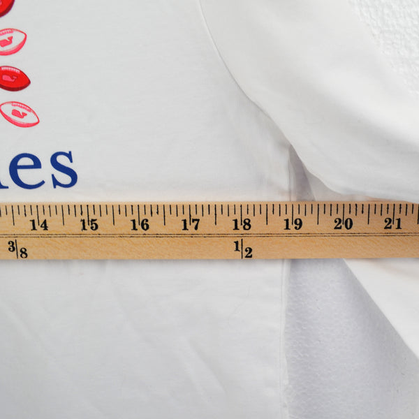 Vineyard Vines Long Sleeve Football Flag Pocket Tee Shirt - Size XL (18) Boys White