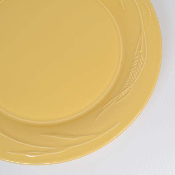 Pottery Barn Dansk Wheat Embossed Yellow Gold Dinner Plate 11" - Portugal