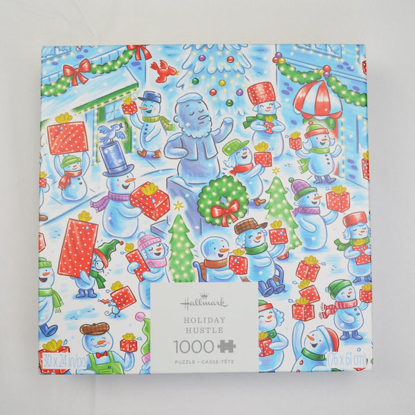 Hallmark Holiday Hustle Christmas Puzzle - Snowman - 1000 Pc Jigsaw 30 X 24