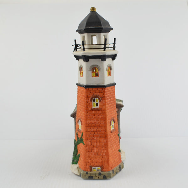 Santa's Workbench Collection Victorian Cape May Lighthouse 1999 - New LED Light