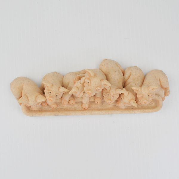 Second Nature Design Quarry Critters Piggin Out - Piglets Pigs Trough Figurine