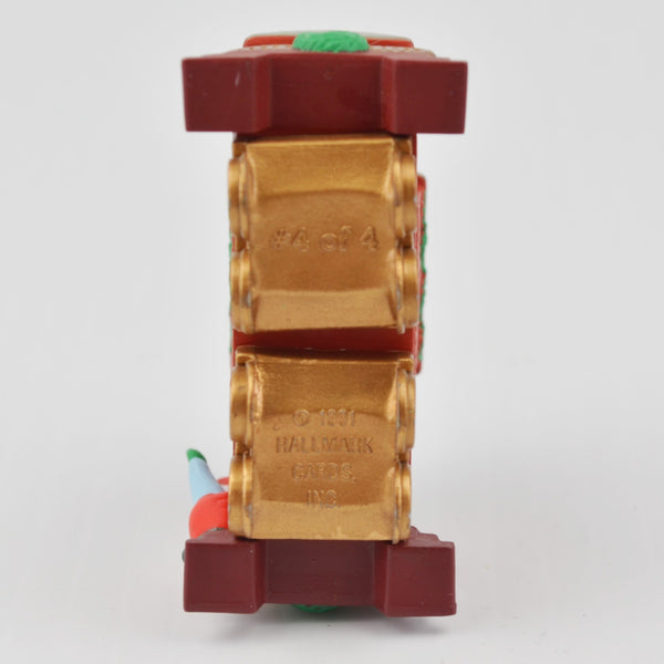 Hallmark Claus & Co R.R Train Set of 3 Mini Car Ornaments 1991 Gift Car, Caboose
