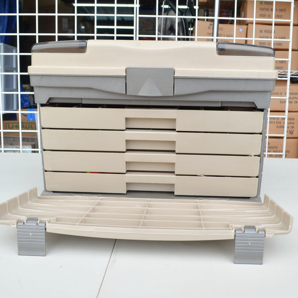 Plano Multi-Drawer Guide Series Fishing Tackle Box - With Lures, Tackle - Gray