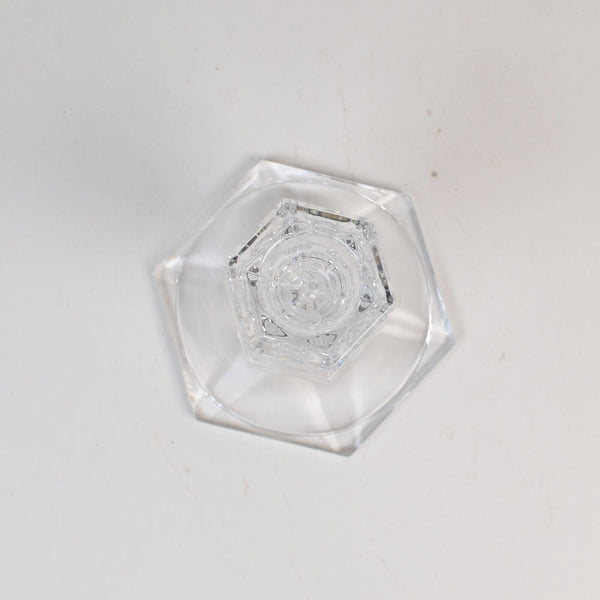 Crystal Candlestick Candle Holders 4" Lead Crystal Candlestick Hexagon Base
