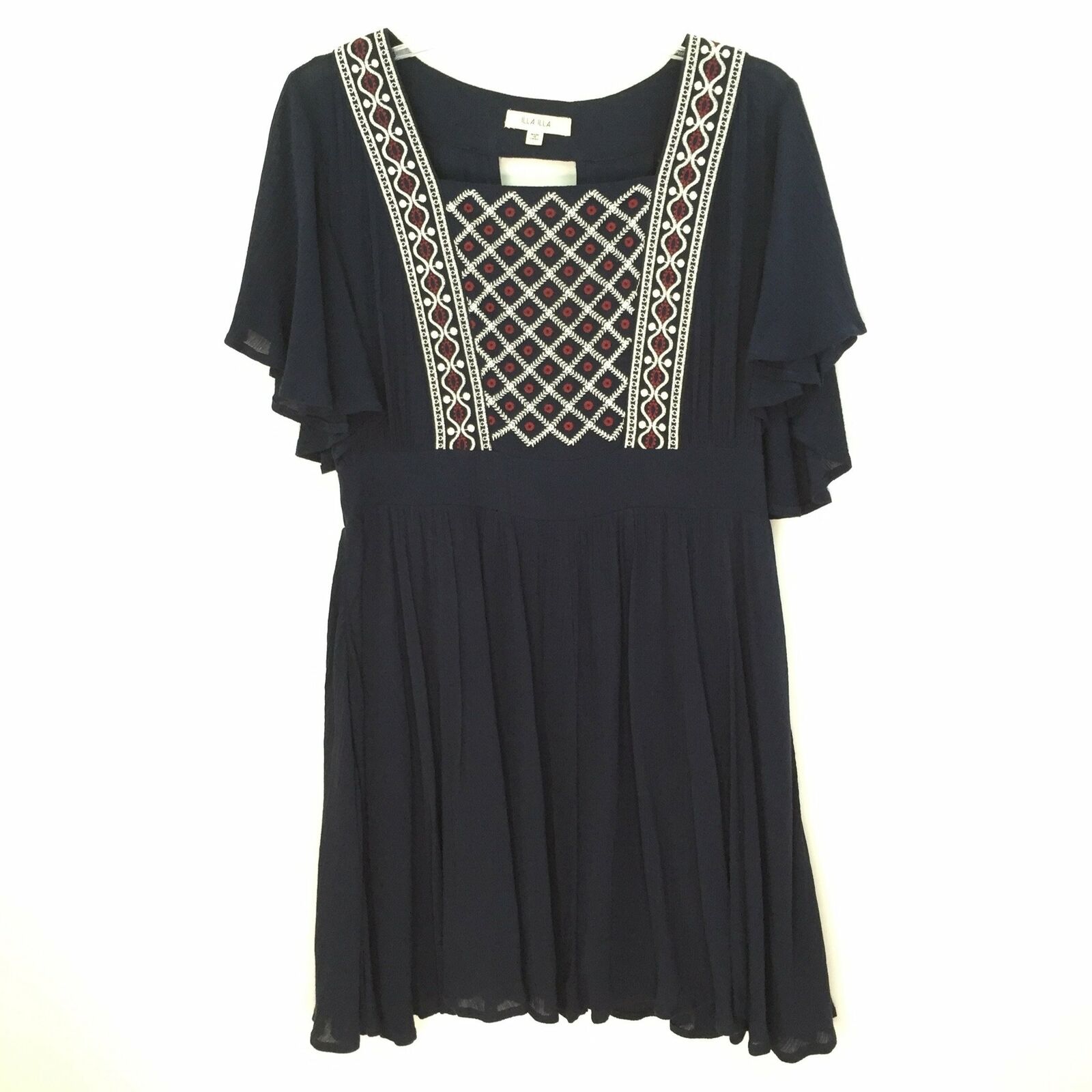 Illa Illa Womens Dress - Swing Open Back - Dark Navy Blue - Size Large