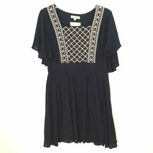 Illa Illa Womens Dress - Swing Open Back - Dark Navy Blue - Size Large