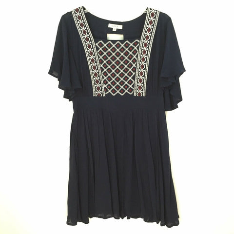 Illa Illa Womens Dress - Swing Open Back - Dark Navy Blue - Size Large