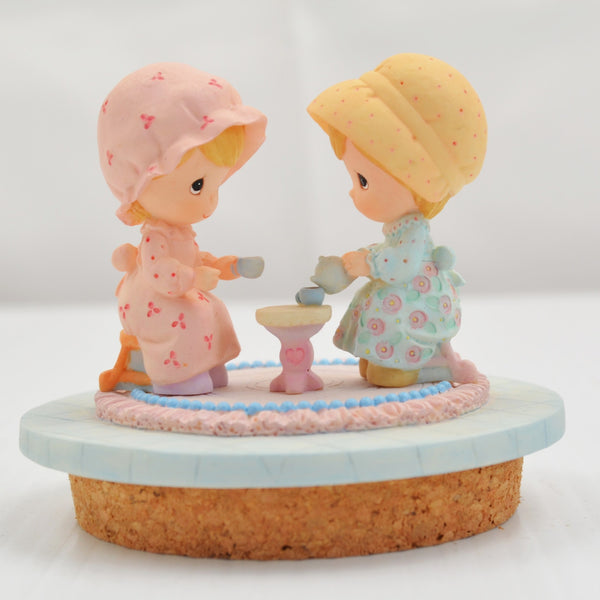 Precious Moments Enesco #770736 Girls Having Tea Candle Topper 2000