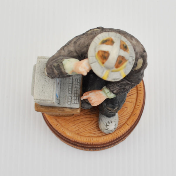 Emmett Kelly Jr Clown Music Box Plays "Whistle While You Work" Computer Whiz