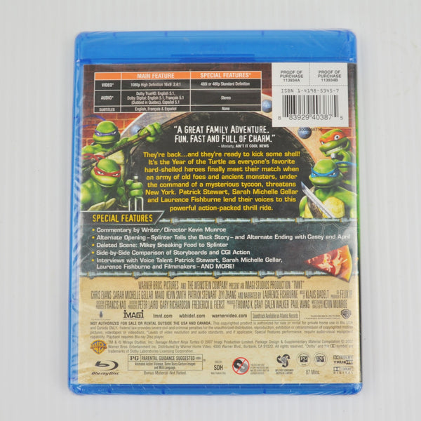 TMNT - Teenage Mutant Ninja Turtles (BLU-RAY, 2007) Chris Evans - NEW