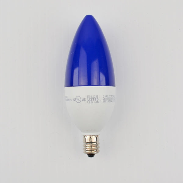 LED Blue 2 Replacement Light Bulbs E12 Candelabra Base, Not Dimmable Great Value