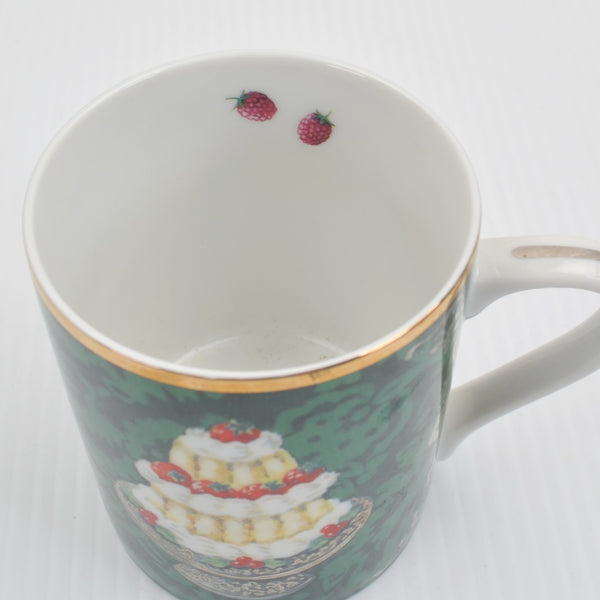 Andrea by Sadek Strawberry Cake Coffee Mug "Les Delices" Japan Porcelain Vintage