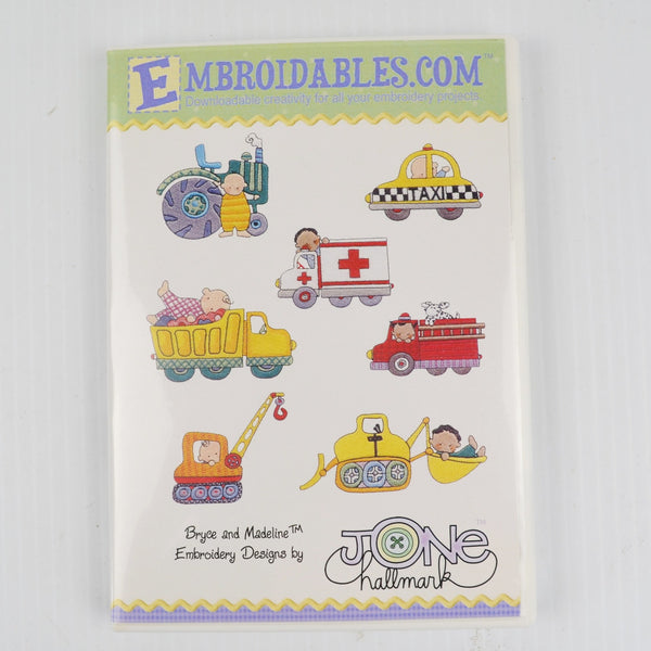 All Boy, Vehicles Embroidery Designs Lot of 2 CDs by Jone Hallmark, My Minds Eye