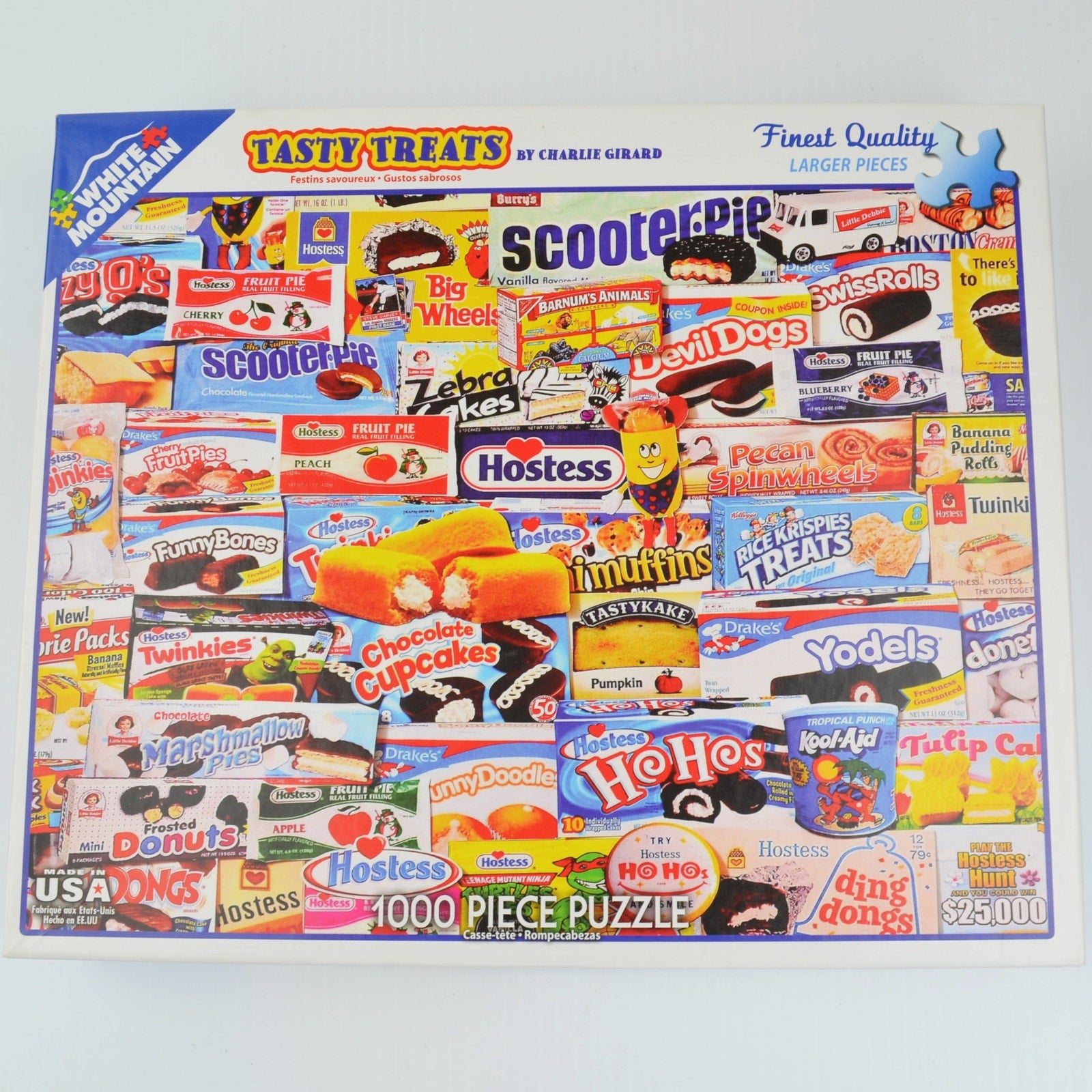White Mountain Tasty Treats 1000 Piece Puzzle - 100% Complete - by Girard #955