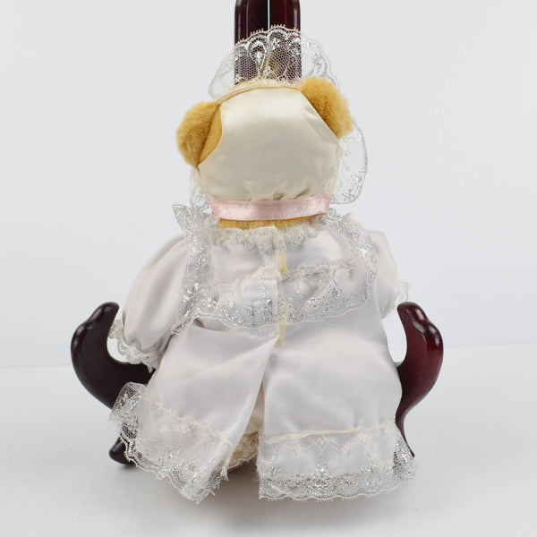 Madame Alexander Santa Bear Christmas, Bear in Satin Dress - 8" Jointed Lot of 2